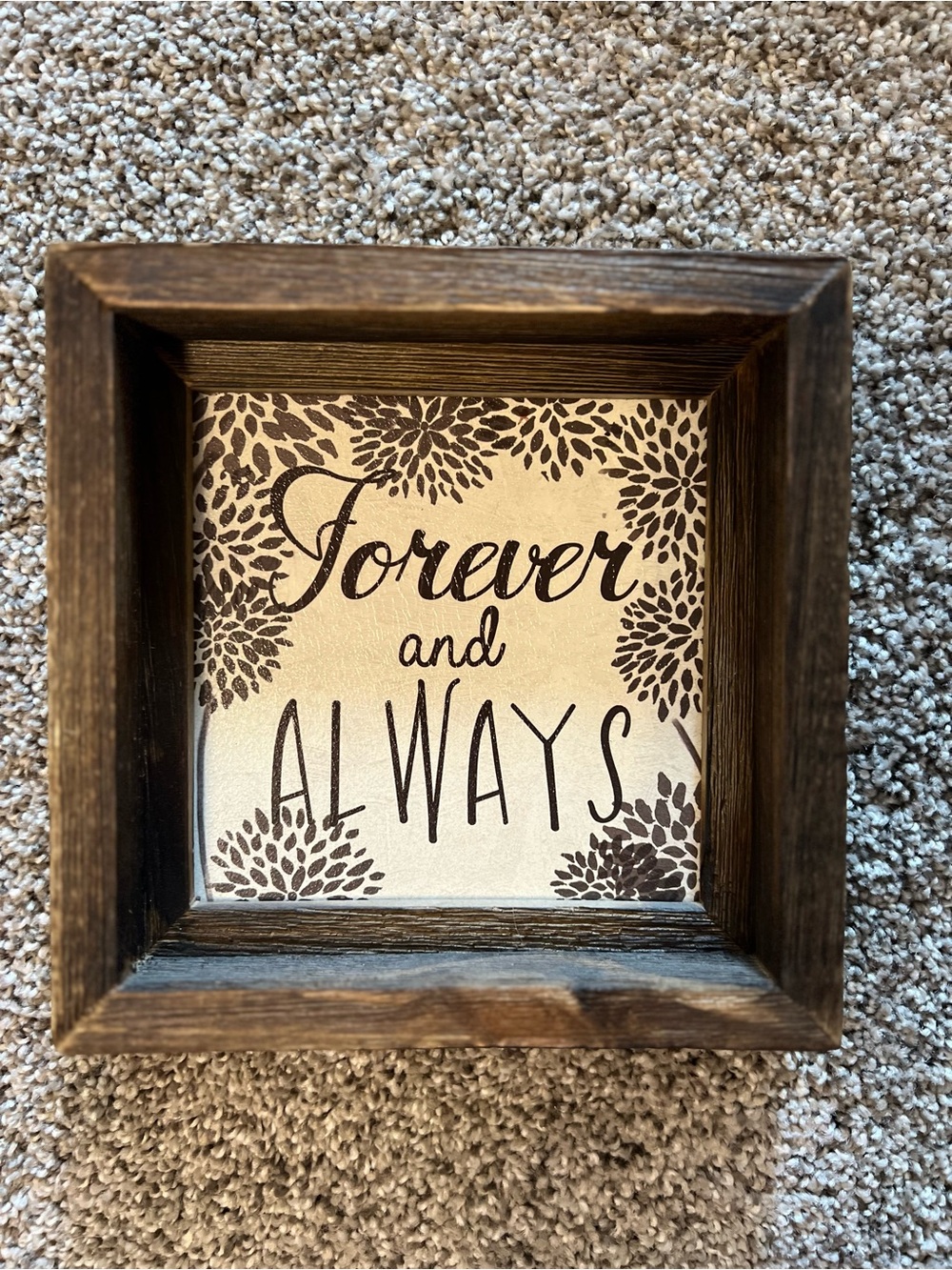 Forever and Always Rustic Wood Accent Frame - Brown